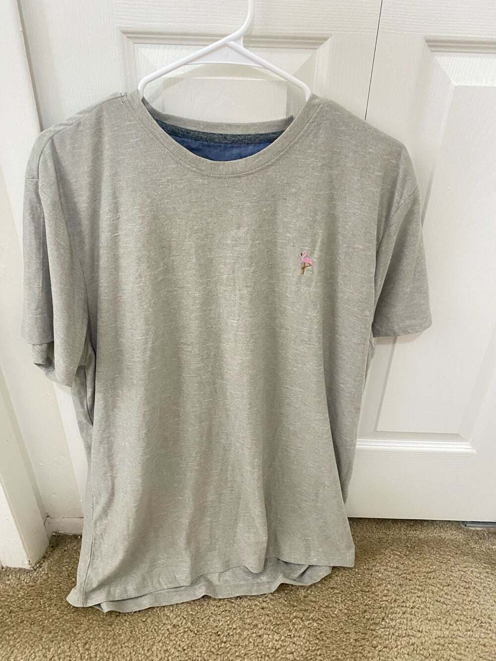 Bruno Milano Gray Heather Short Sleeve Flamingo Graphic T-Shirt XL